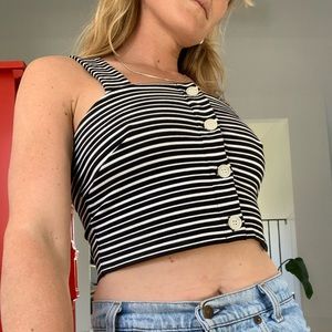 & other stories striped summer crop top